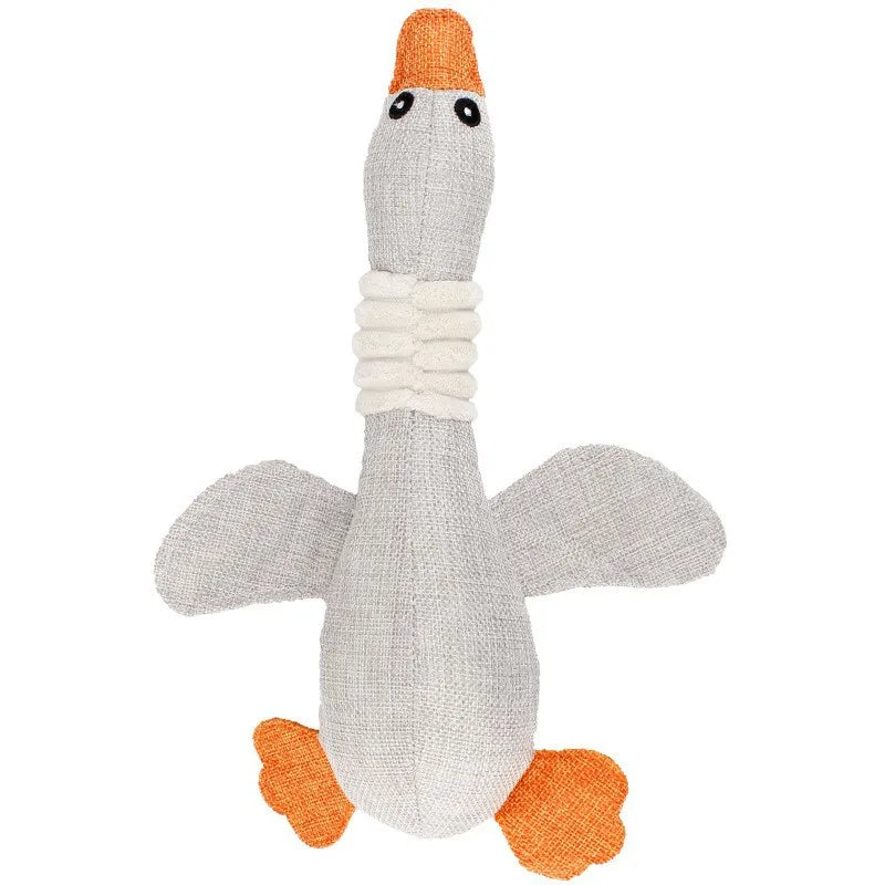 Cute Plush Dog Toys Pet Duck Squeak Sound Wild Goose Chew Toy for Puppy Medium Large Dogs Teeth Cleaning Toy Dogs Accessories